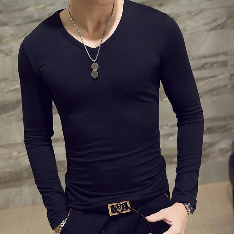 Men's Basic Slim Long-Sleeve Tee