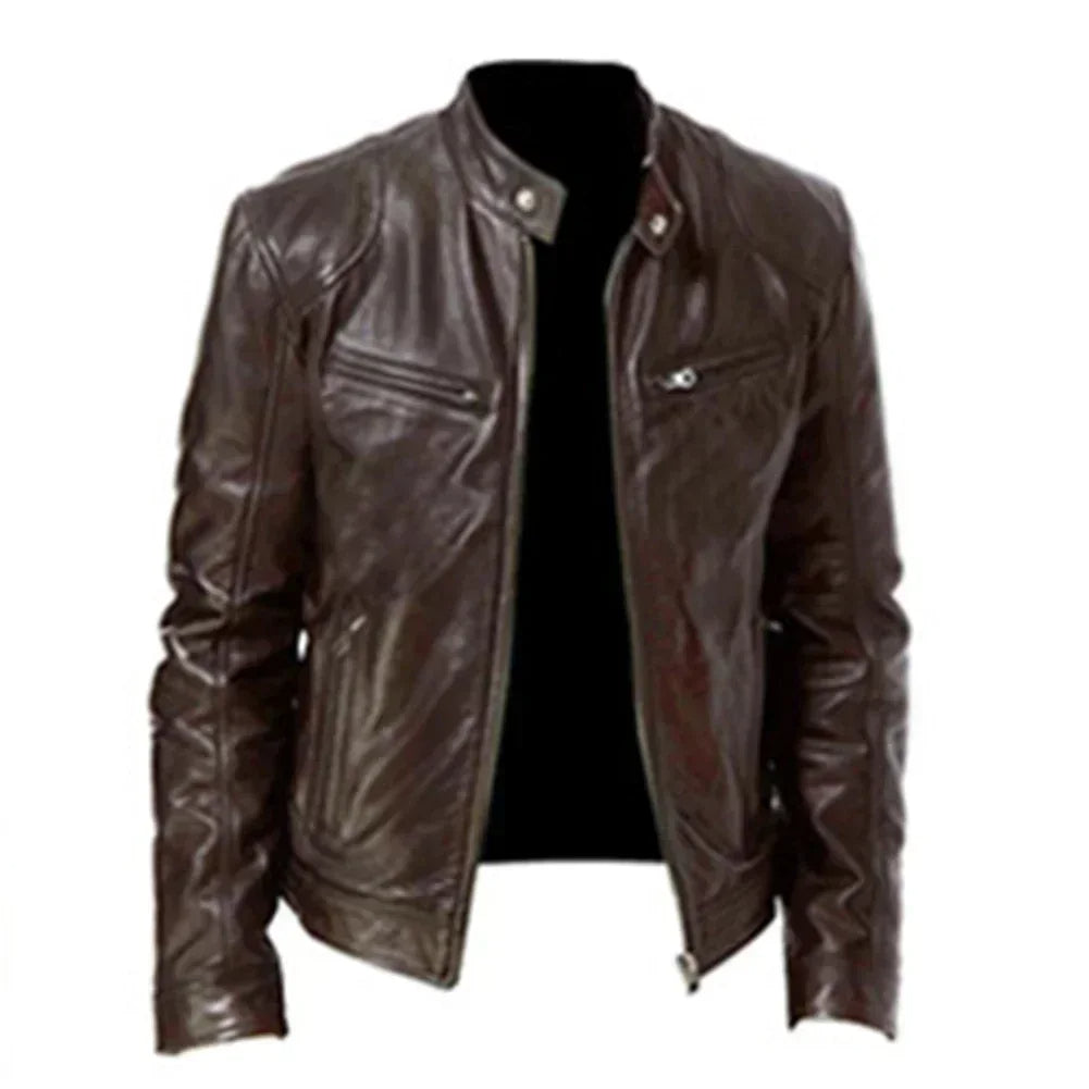 Men's Luxe Biker PU Jacket