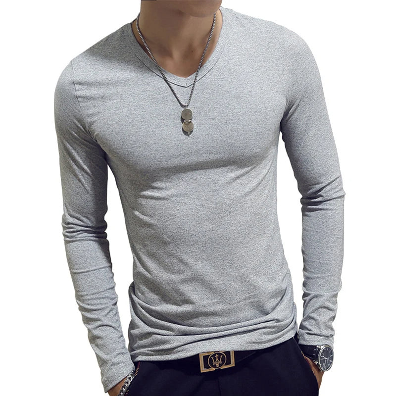 Men's Basic Slim Long-Sleeve Tee