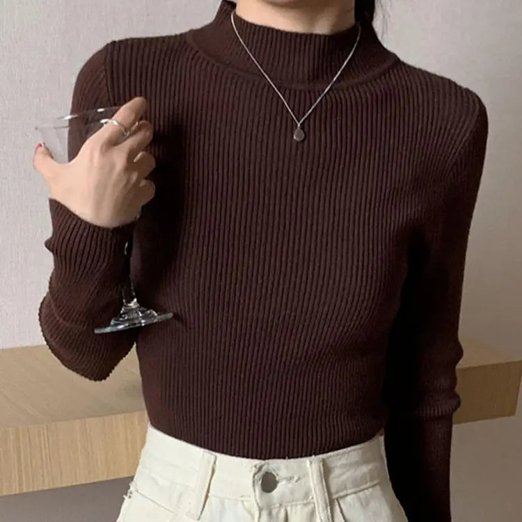 SimpleStyle Mock Neck Sweater