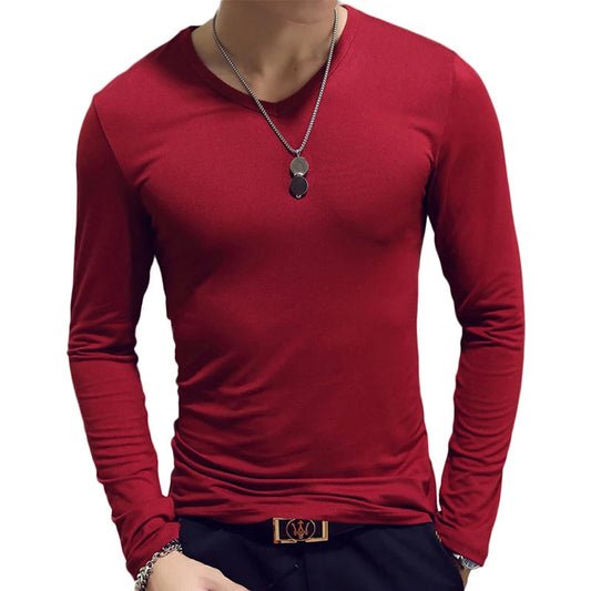 Men's Basic Slim Long-Sleeve Tee