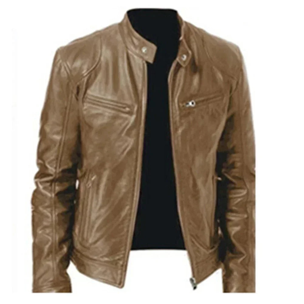 Men's Luxe Biker PU Jacket