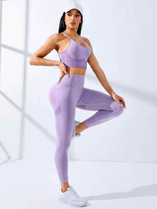 2PCS Women’s Seamless Yoga Tracksuit